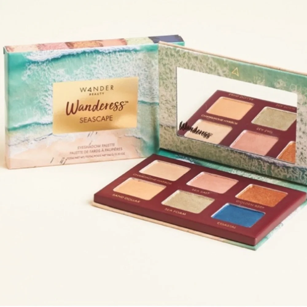 New Wander Beauty Wanderess Seascape Eyeshadow Palette, Full‎ Sized, New in Box